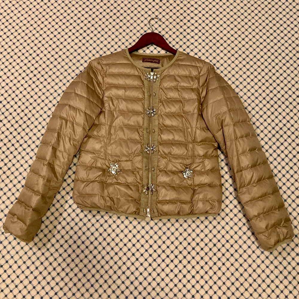 Glamourpuss NYC Signature Embellished Puffer
